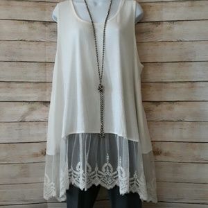 Umgee Lace Extender Tank Tunic
